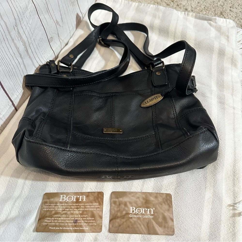 New born high quality leather purse bag handle strap crossbody strap black